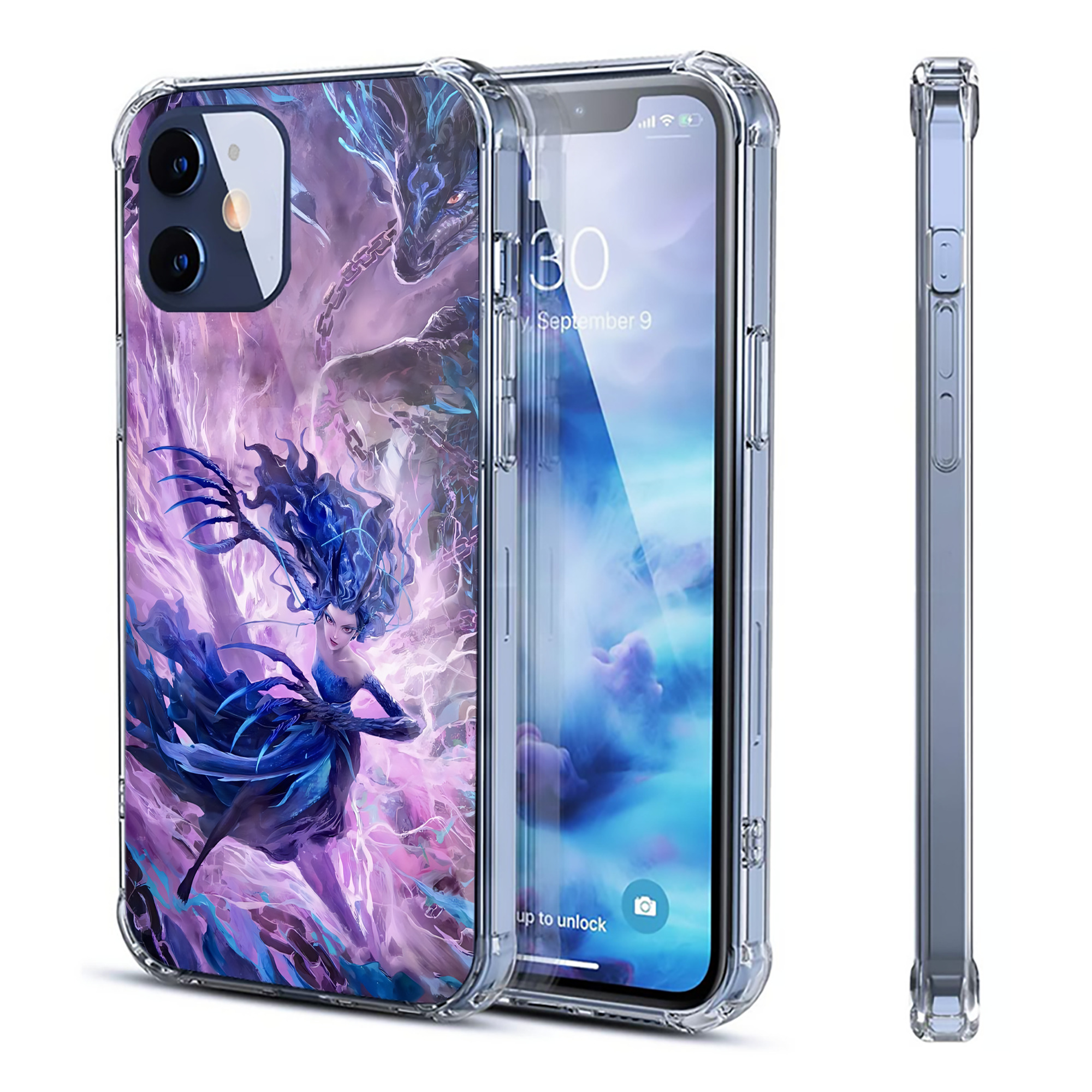 （画像用） Ne Zha 2 ナタ 魔童の大暴れ 【iPhone 12シリーズ対応】透明スマホケース（クリアソフトケース）